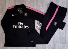 Load image into Gallery viewer, 19/20 PSG Black &amp; Pink 1/4 Zip Tracksuit Set
